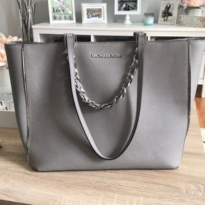Gray Michael Kors Purse